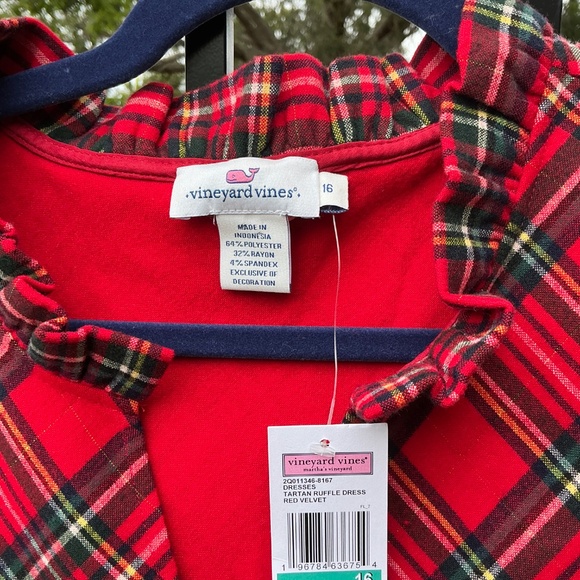 Vineyard Vines Dress Tartan Ruffle Dress 16 NWT $109 - Picture 3 of 10